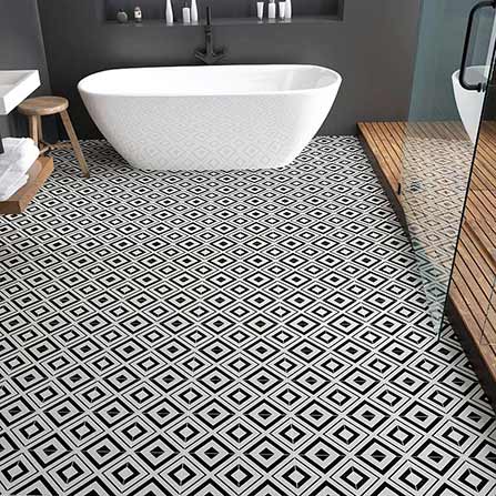 Black and white tiles