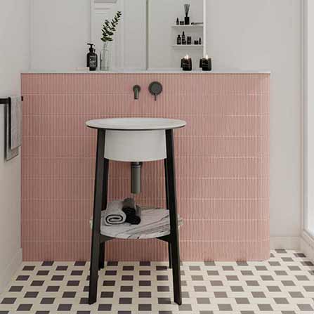 Pink tiles